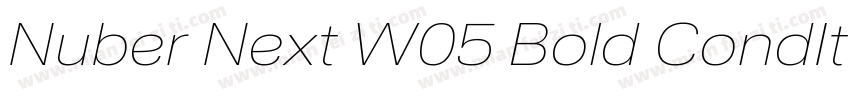 Nuber Next W05 Bold CondIt Regular字体转换